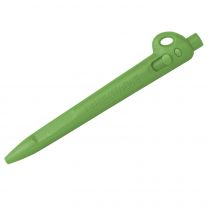 Detectable Elephant Retractable Pens - Standard Ink (Pack of 50) - Blue Ink, Green Housing, Lanyard